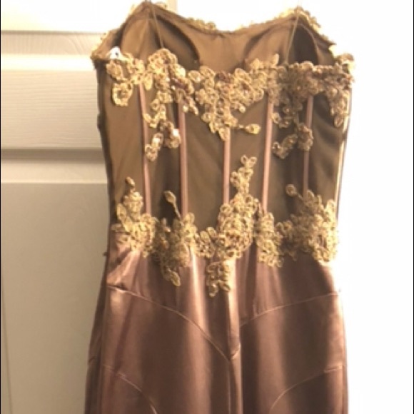 ♦️HP SALE!♦️Vintage Bead Sequin Gown Dress Pleated - Picture 4 of 7